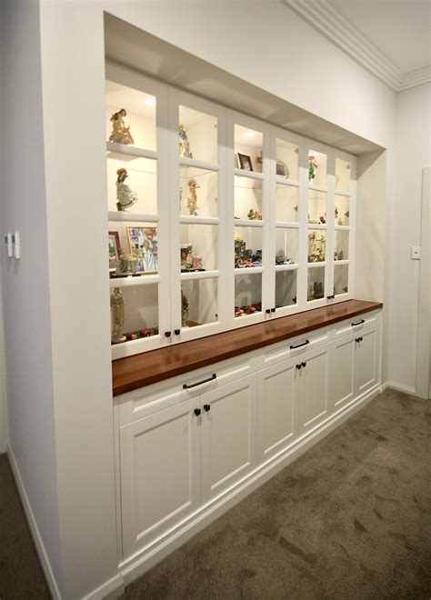 modern built in display cabinet